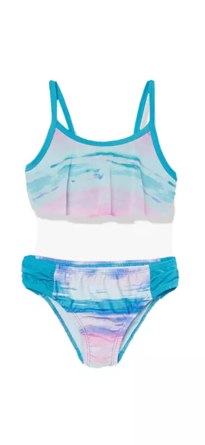 NWT Under Armour 2-Piece Bikini Set Little Girls Swim Suit Sz 6 Blue MSRP $36