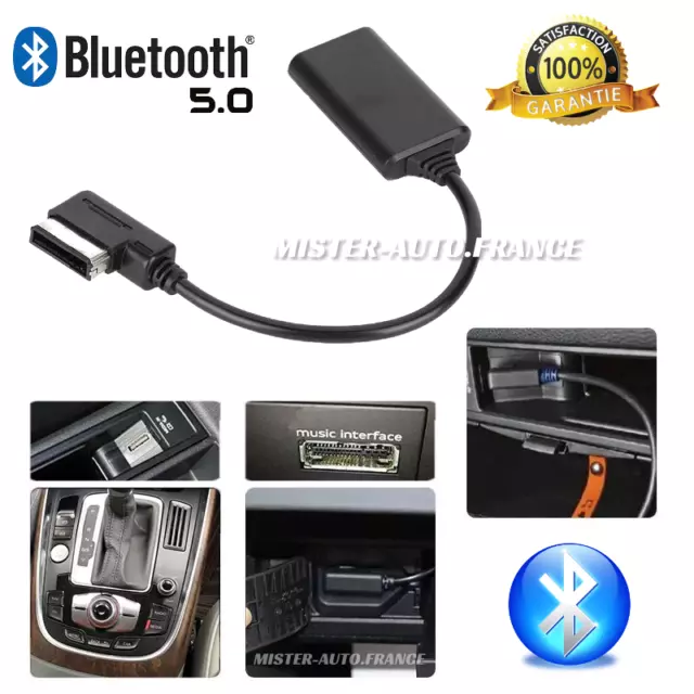 Adaptateur Bluetooth AUDI VW AMI MMI AUX ✅Câble Audio ★ Q5 A5 A7 S5 Q7 A4 2