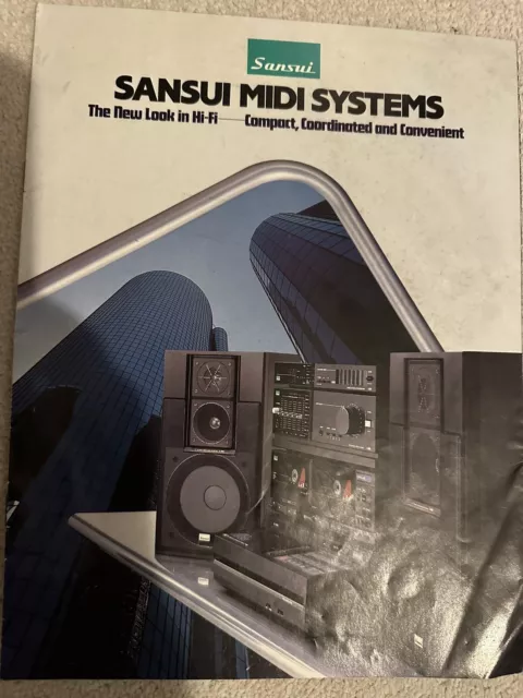Sansui 1980’s home Hifi Brochure Free P&P
