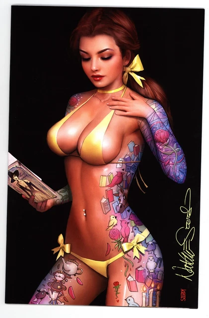 Zirty Girlz 3 BELLE Cosplay Bikini Tattoo Variant  Signed Nathan Szerdy NM+