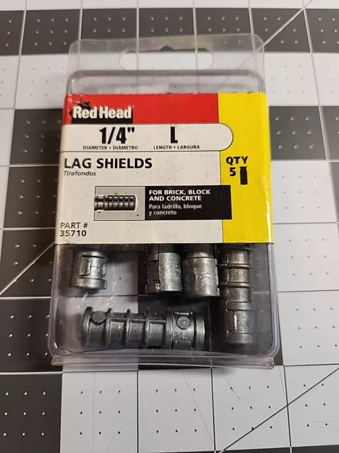 Red Head 1/4 in. Large Masonry Anchor Lag Shields #35710