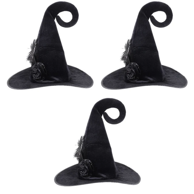 3 COUNT WITCH Costume Accessories for Halloween Performance Hat Women