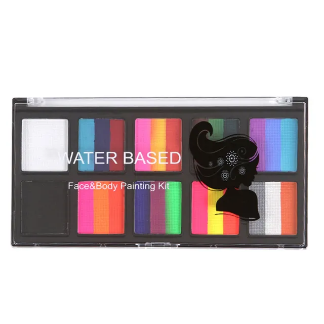 10 Colors Face Watercolor Paint Waterproof Strong Extension Celebration