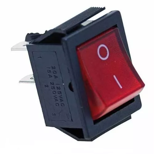 interruttore a 2 posizioni ON-OFF a bilanciere ON-OFF 250V 16A 32x25mm luminoso