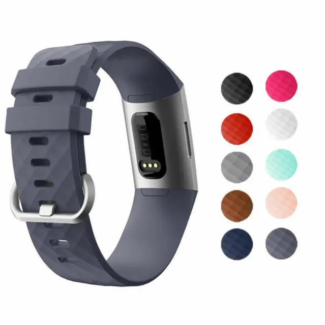 Colorful Band With Metal Buckle Fitness Wristband Sport Strap For Fitbit Charge3