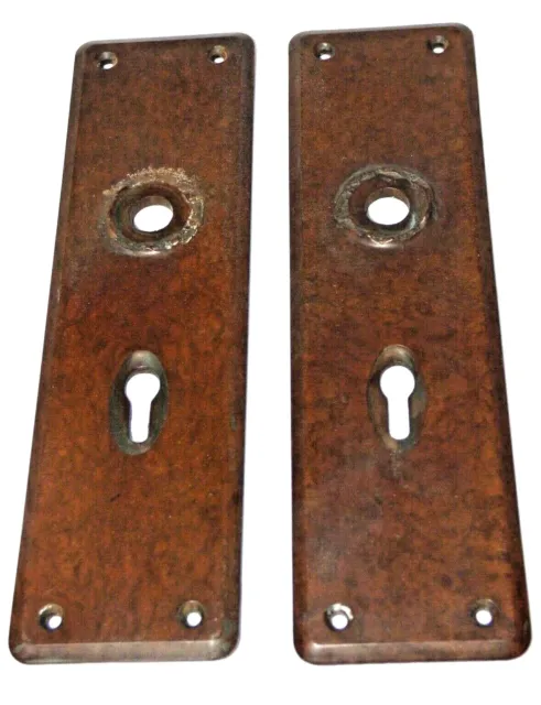 Pair of original antique Art Deco Bakelite backplates with keyhole (BL146)