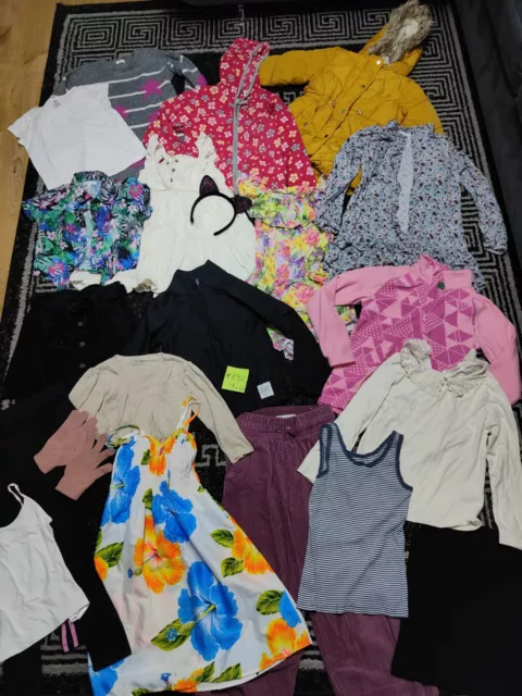 #832💜 Huge Bundle Of Girls Clothes 7-8years GEORGE NEXT PRIMARK BLUEZOO ZARA