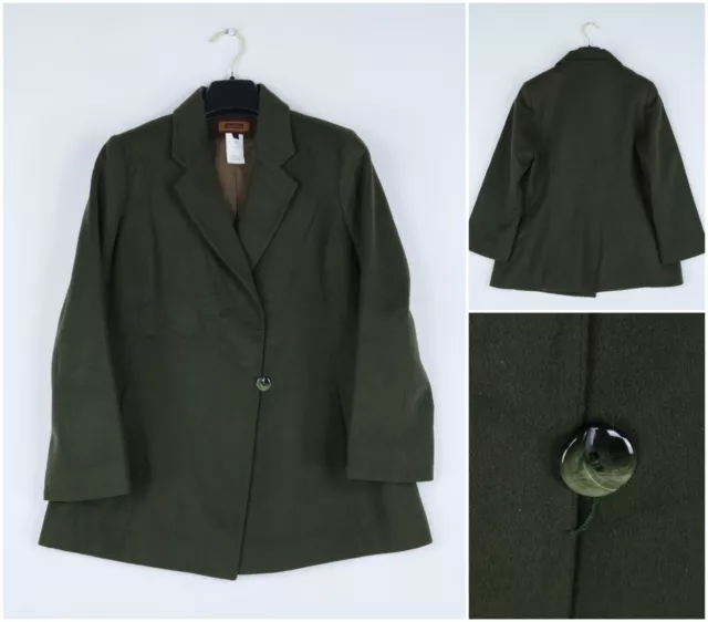 Womens Blazer Large Size UK 14 EU 40 Green Formal RENATO NUCCI Lambswool Jacket