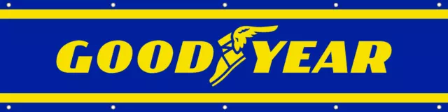 Goodyear Tires Logo Banner Flag 2x8 ft Car Show Garage Wall Decor Sign 2023 NEW