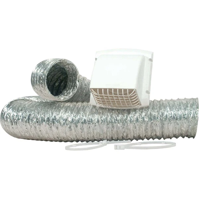 Dundas Jafine White Gas or Electric Dryer Vent Kit (4-Piece) TD48PMKZW6 Pack of