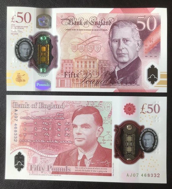 UNC BANK OF England £50 Fifty Pounds King Charles III NEW 2024 Polymer
