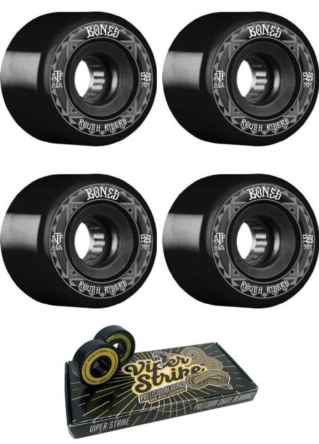 Bones Wheels  ATF Rough Rider Runners Skateboard Wheels - 59mm 80a + bearings