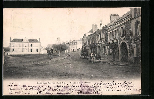 CPA Briis-sous-Forges, Place de la Mairie 1903