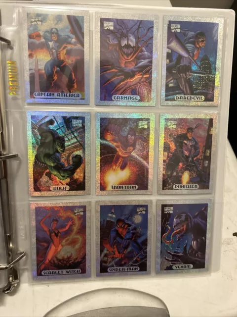 1994 Marvel Masterpieces Silver Holofoil Rare Chase Card Set Of 10 CLEAN 🔥💯💰