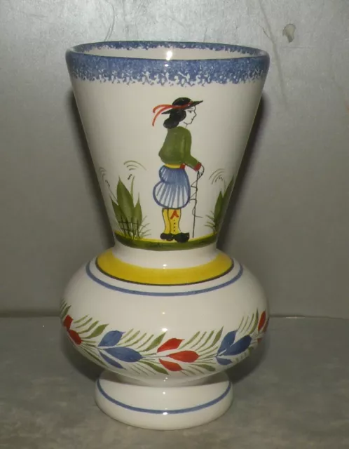 NEW Vase 13 Centimeters with Man ,  Henriot Quimper from France
