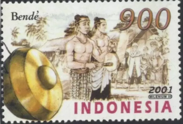 Indonesia #Mi2098 MNH 2001 Traditional Musical Instruments Bende [1937b]