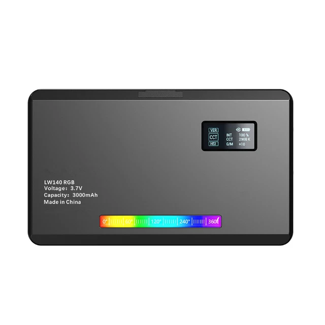 LW140 RGB Led Video Light 0-360 Full Color 2500K-9000K Camera fill lights