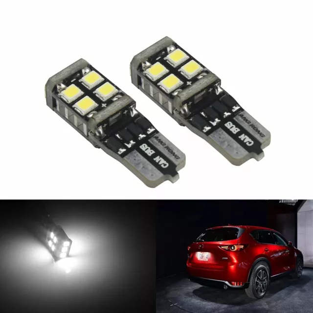 2 Ampoules Veilleuses LED T10 W5W 11 SMD Canbus Anti Erreur Blanc Moto Voiture