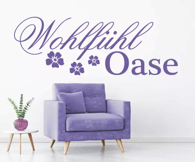 Wandtattoo Wohlfühl Oase Sticker Wandbild Wandaufkleber Wellness Bad Badezimmer 3