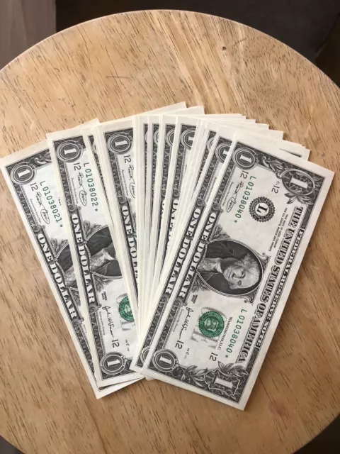 lot 20 bill with * everyone ￼1 dollar star