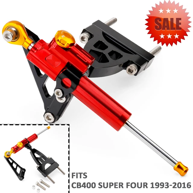 CNC Adjustable Steering Damper Stabilizer For HONDA CB400 SUPER FOUR 1993-2016
