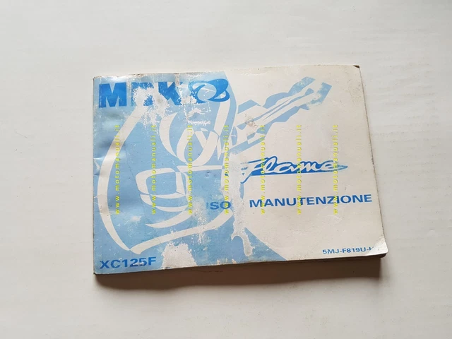 Yamaha Flame XC 125 F 2000 manuale uso manutenzione originale italiano