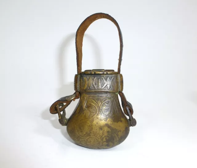 Bronze Bottle Container for Bleikugeln 18 C.Ottoman Rich Afghanistan