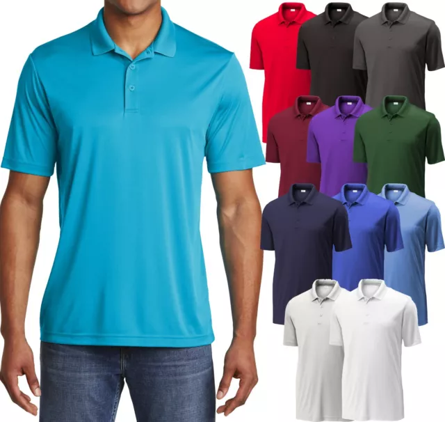 Mens Polo Shirt Performance Dri Fit Moisture Wicking XS, S, M L XL 2XL 3XL, 4XL