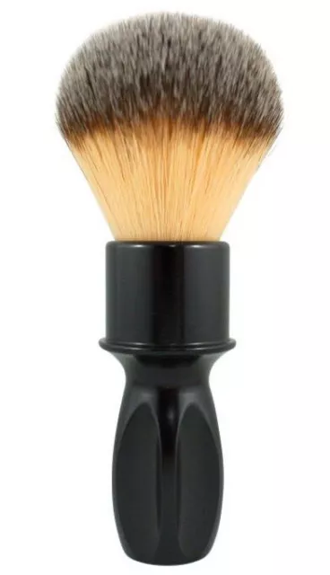 400 Glossy Plissoft RAZOROCK 24mm Shaving Brush Aluminium Black Synthetic Hair
