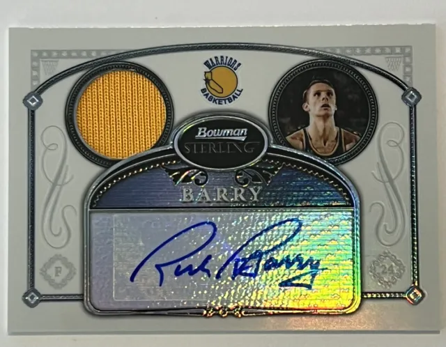 2006-07 Bowman Sterling Auto Jersey #32 Rick Barry Refractor /199