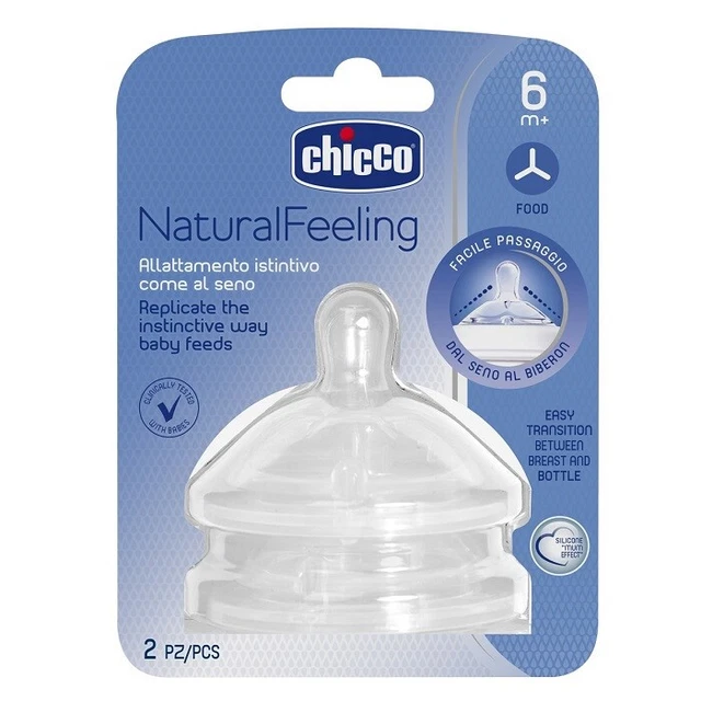 Chicco 810572 Natural Feeling Tetilla 6 Meses + Corriente Pappa 2 Piezas