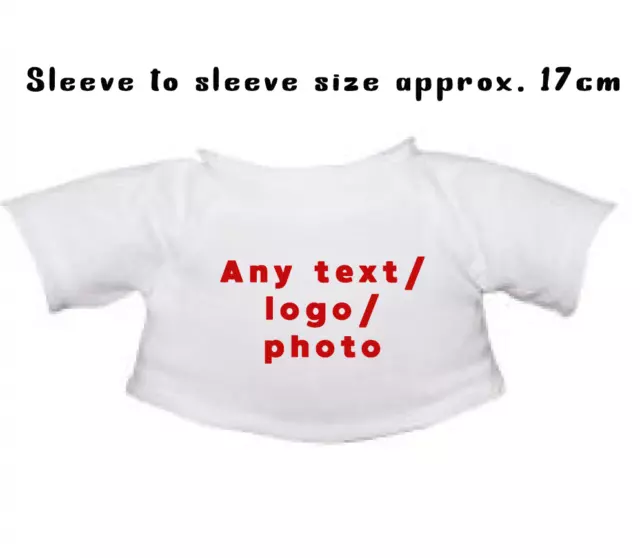 Personalised teddy bear t-shirt Any photo/logo/text