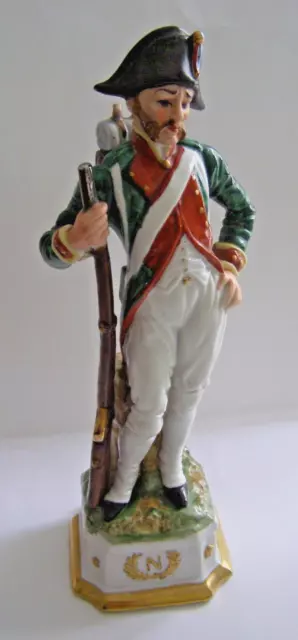 Capodimonte Napoleonic Soldier - Porcelain/China Figurine - No Maker Mark