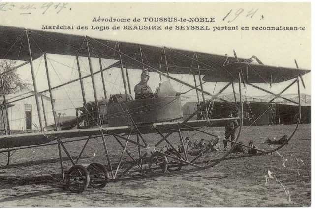 78 TOUSSUS LE NOBLE CPSM aérodrome maréchal des logis beausire de seyssel -avion