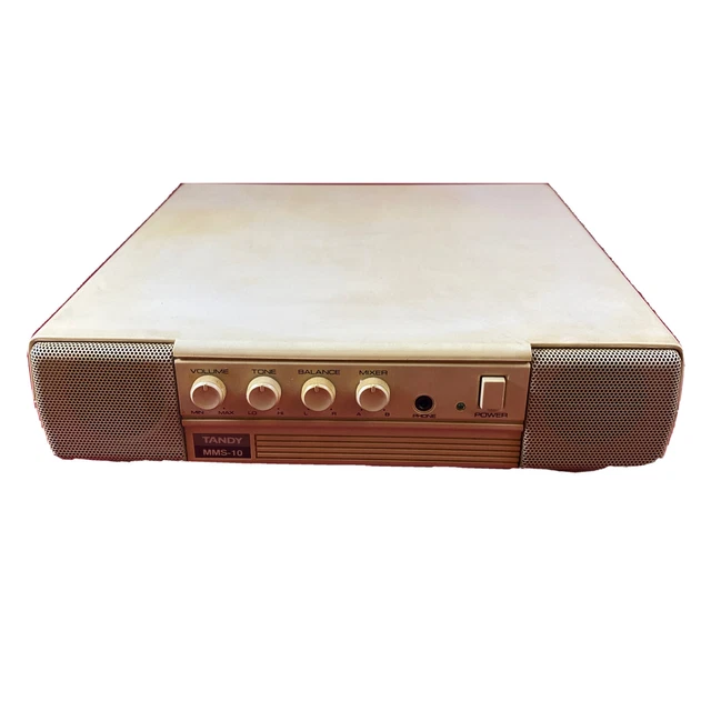 TANDY MMS10 STEREO AMPLIFIER SPEAKER FOR PC COMPUTER untested Radio