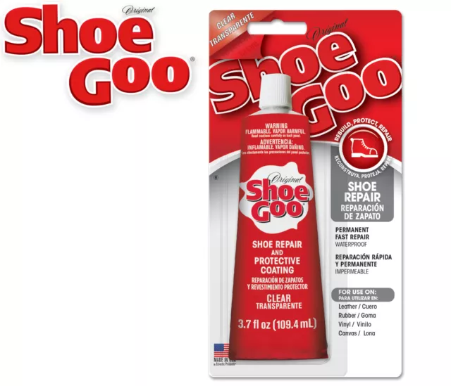 Shoe Goo - LARGE Clear Adhesive Reapir Glue for Shoes Boots Wellies Waders 3.7oz