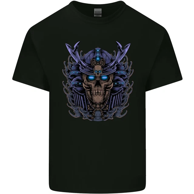 T-shirt Samurai Skull MMA Palestra Arti Marziali Allenamento Bambini