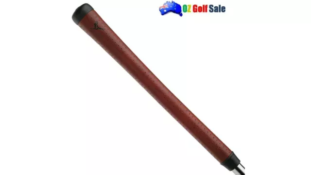 13pcs The Grip Master Kangaroo Roo Leather Midsize Golf Grip - Stressed Red