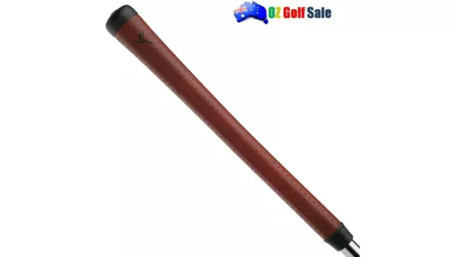 1pcs The Grip Master Kangaroo Roo Leather MIDSIZE Golf Grip - Stressed Red
