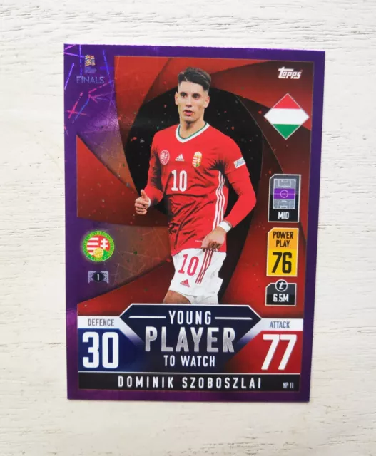 Topps Dominik Szoboszlai Match Attax 2022 Nations League Hungary Purple Paralell