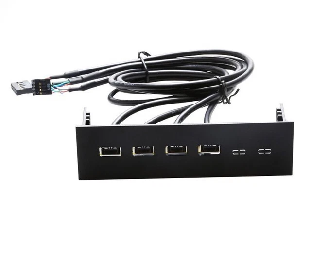USB Hub Splitter Front Panel Cable Adapter Durable Plastic Screws 20Pin Bracket
