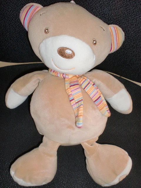 doudou peluche ours beige marron BABYSUN 29cm
