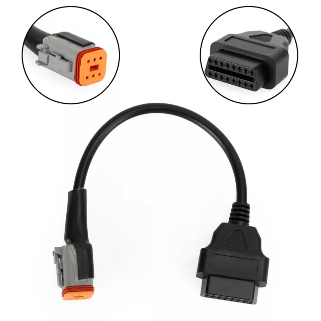 6 Pin to 16 Pin OBD2 Diagnostic Cables Adapter Pour Touring Electra Glides
