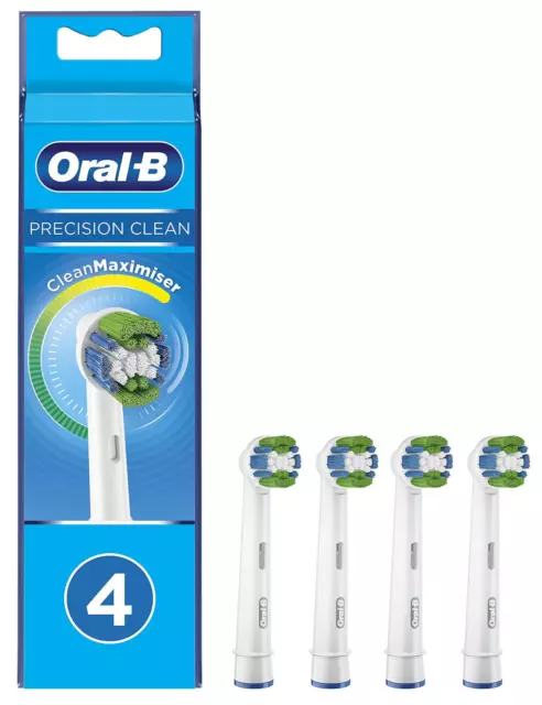 Oral B Precision Clean Braun Replacement Electric Toothbrush Heads Pack of 4 UK