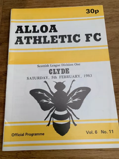 Alloa v Clyde 1982/1983 Feb