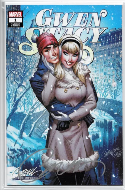 Gwen Stacy #1 (Apr 2020, Marvel) Variant Cover D - Signed J Scott Campbell NM/M