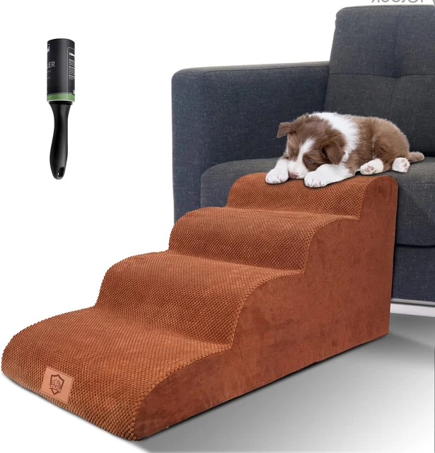 Zvonema grande gradini per cane, scale per cane per divano letto alto, 4 gradini per animali domestici con & -