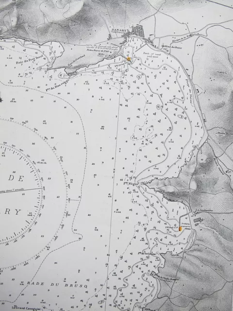 1914 France Baie De La Ciotat De Bandol De Sanary Vintage Admiralty Chart Map 3