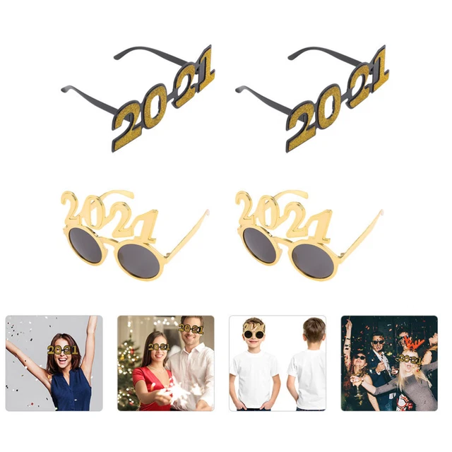 4 Pairs Bas De Noël Lunettes Numériques 2021 Décor De Noël Décorer