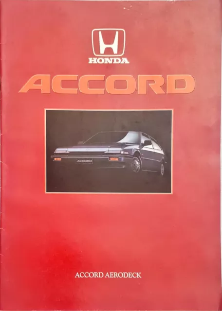 Honda Accord Aerodeck Brochure 1986